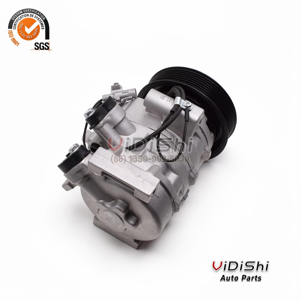 AC Compressor 88320-0K590 for Toyota Hilux 2015-2020 | 10SRE11C 5 88320-0K590 compressor mounting face and connector