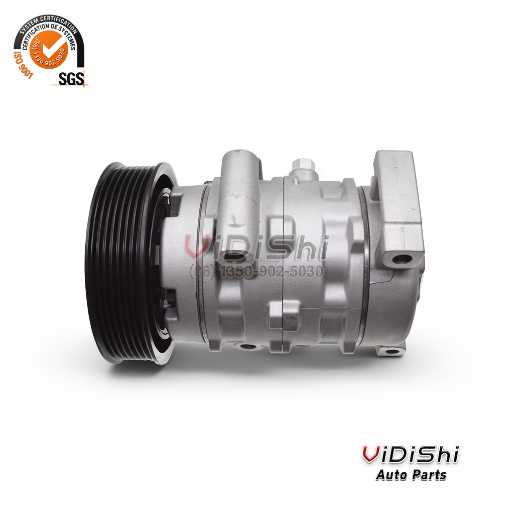 AC Compressor 88320-0K590 for Toyota Hilux 2015-2020 | 10SRE11C 6 88320-0K590 compressor three-quarter view