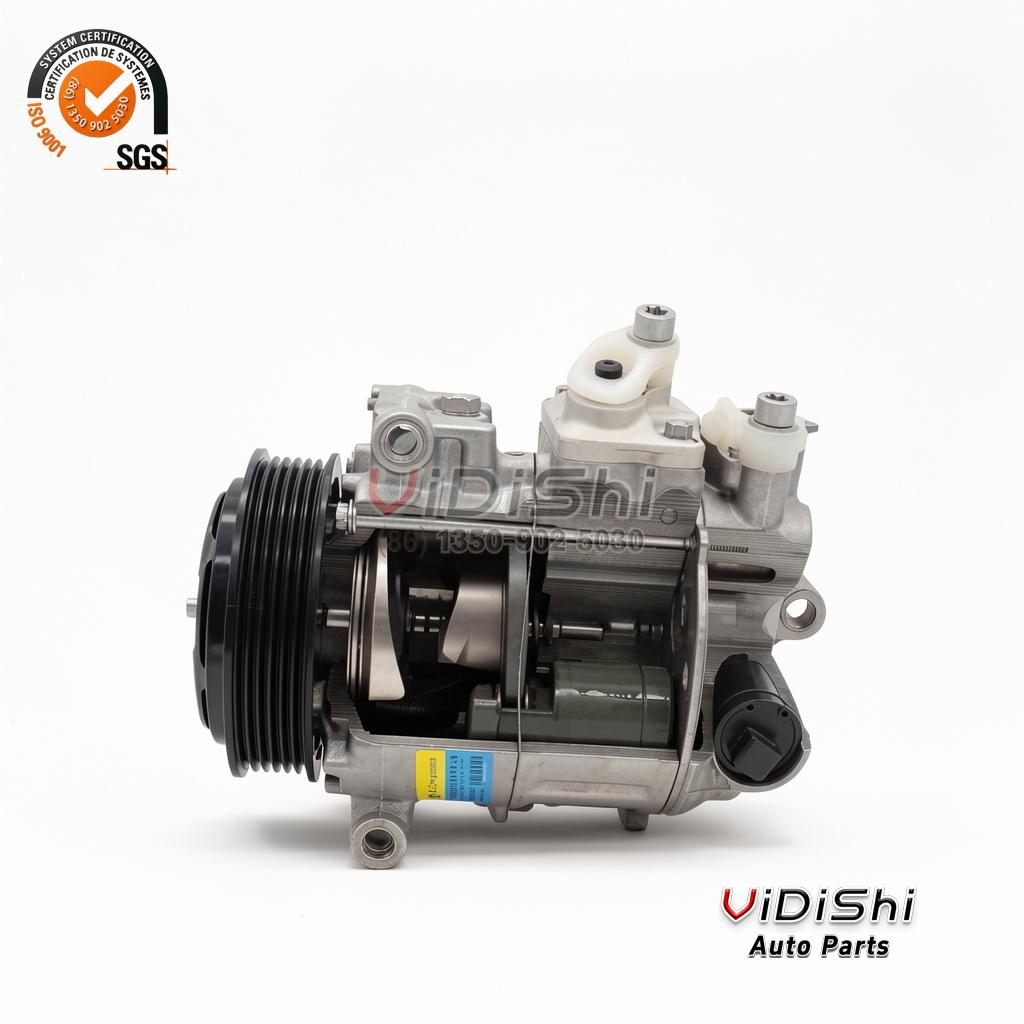 R744 CO2 Multi-Fit AC Compressor 30DB | 12V Low Noise 4 30DB R744 multi-fit AC compressor view 4