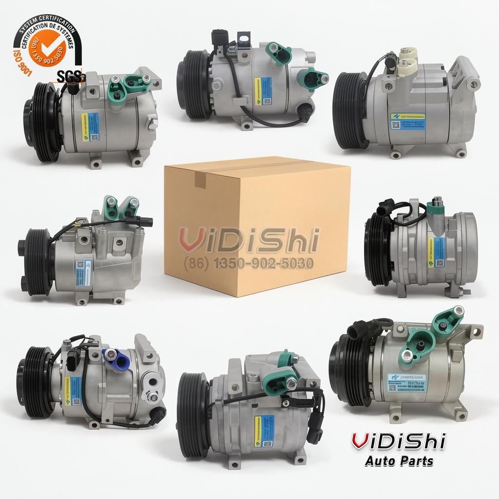 R744 CO2 Multi-Fit AC Compressor 30DB | 12V Low Noise 5 30DB R744 multi-fit AC compressor family view
