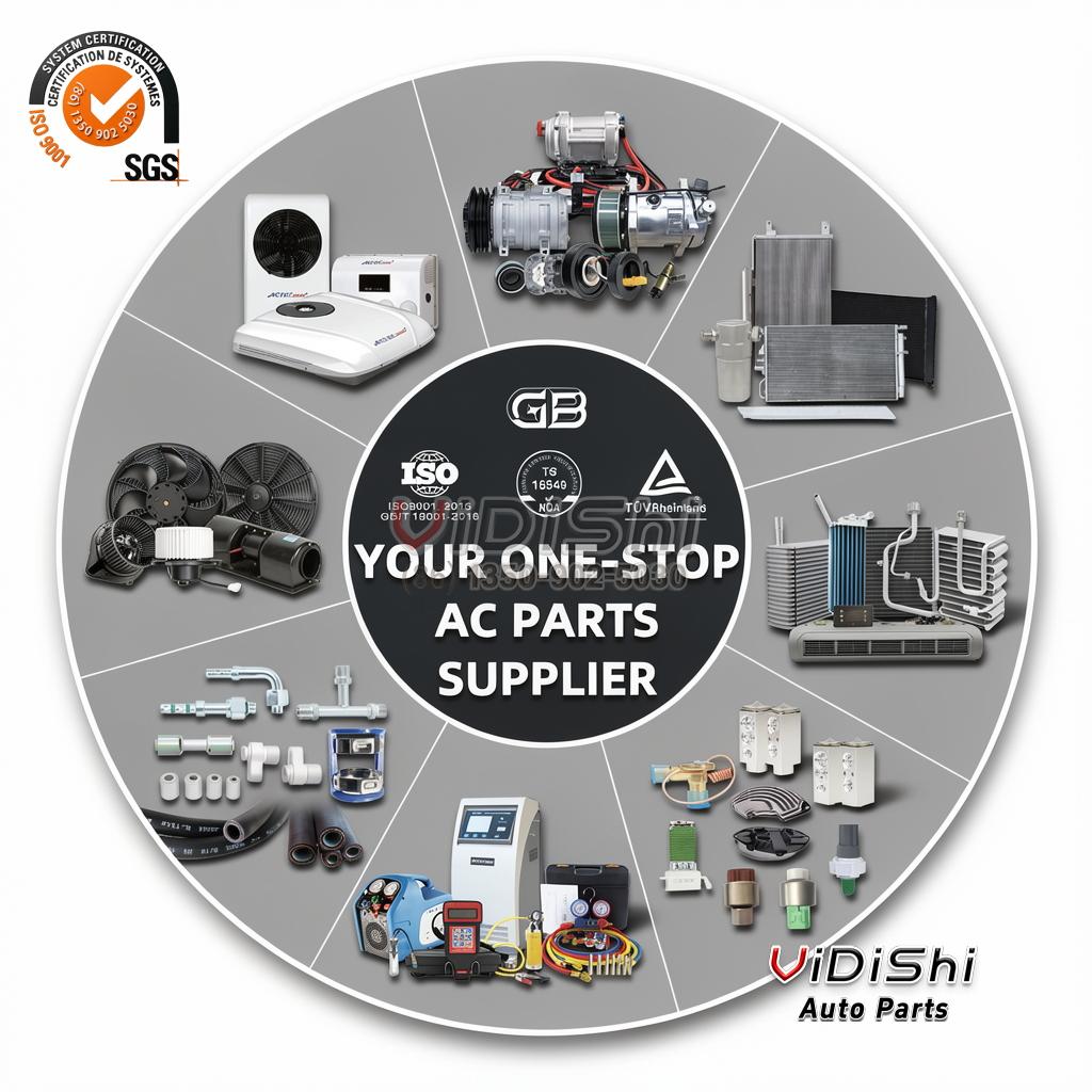 AC.100.3850 electric AC compressor kit with controller, wiring harness and fittings