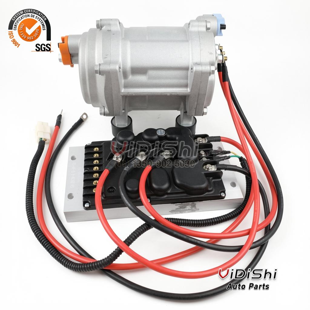 AC.100.3850 Electric AC Compressor 12V/24V DC 20cc 850W R134a 4 AC.100.3850 electric AC compressor kit top view