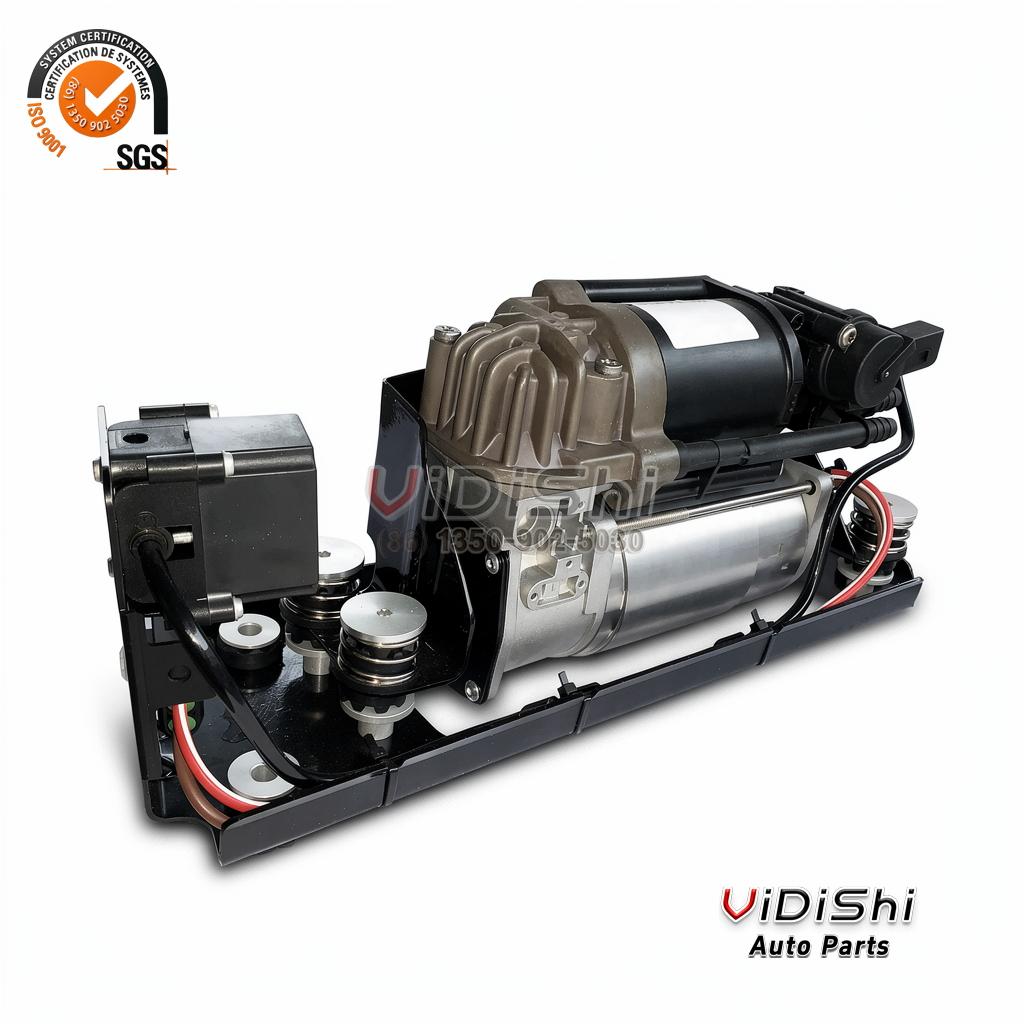 Air Suspension Compressor Pump 37206789450 for BMW F01 F02 F07 | 12V 4 37206789450 BMW air suspension pump cylinder and motor top view