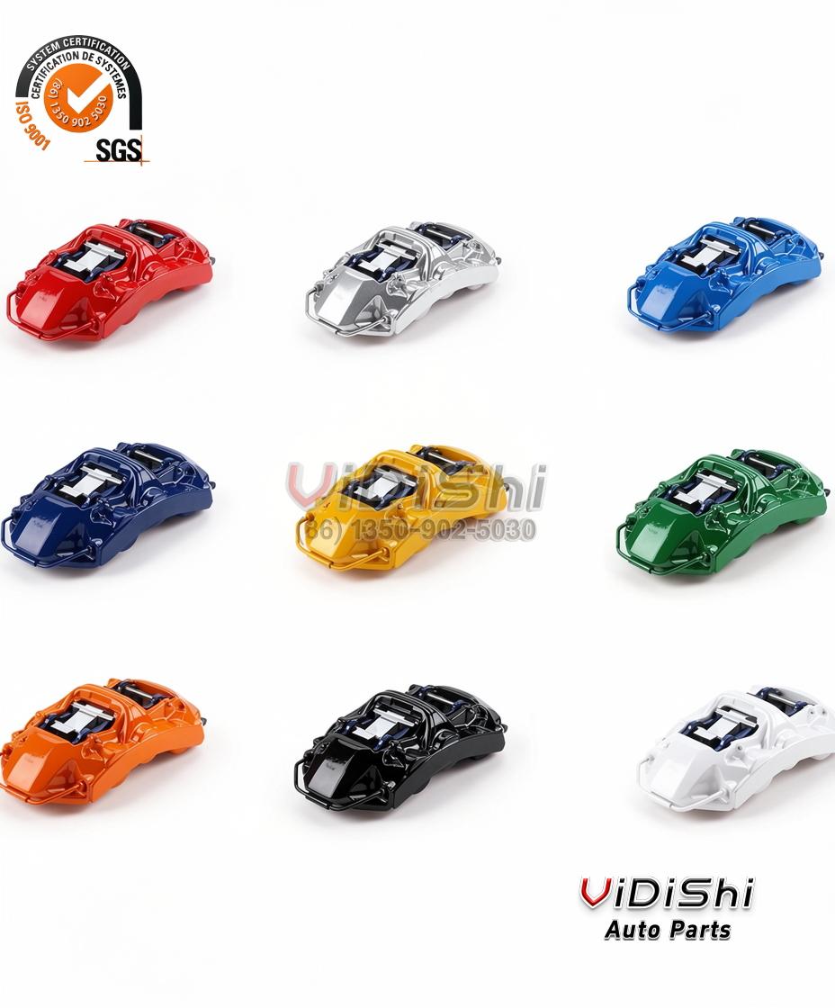 Racing 6 Piston Brake Caliper Disc Big Brake Kit 6 Pot for BMW E39, E60, M5, F10, G30, X5, E70, F15 3 Angle view