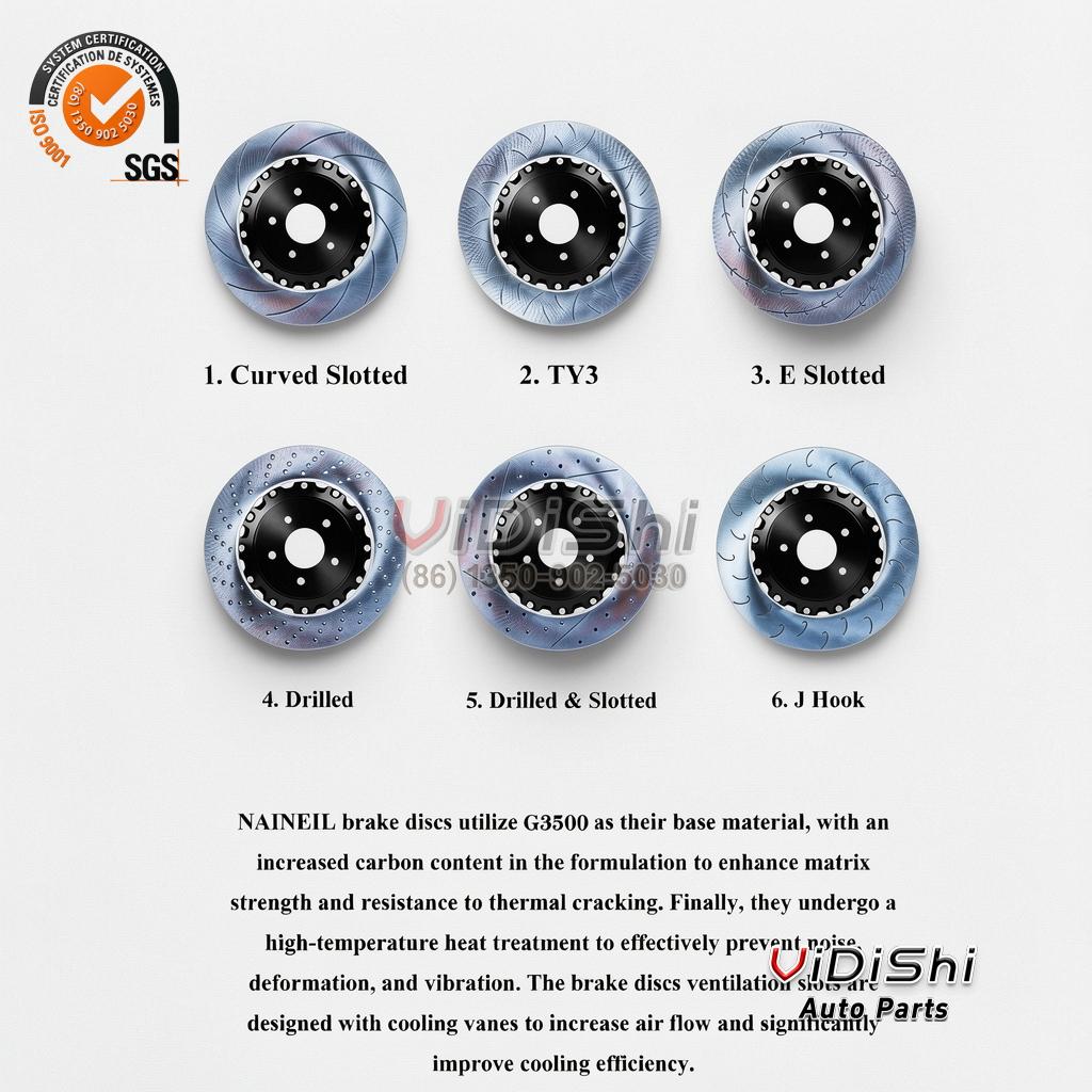 Racing 6 Piston Brake Caliper Disc Big Brake Kit 6 Pot for BMW E39, E60, M5, F10, G30, X5, E70, F15 5 Infographic view