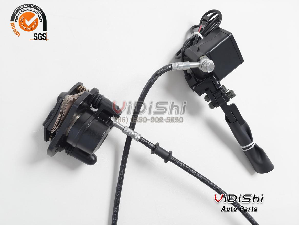 Brake Master Cylinder and Caliper Assembly for ATV UTV Motorcycle 4 Hose view