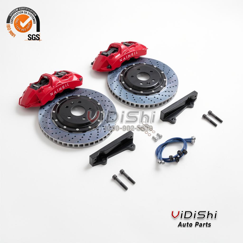 Front 6 Piston Brake Caliper GT6 BBK Big Brake Kit for Volkswagen Golf R (MK7, MK8) 4 Caliper view