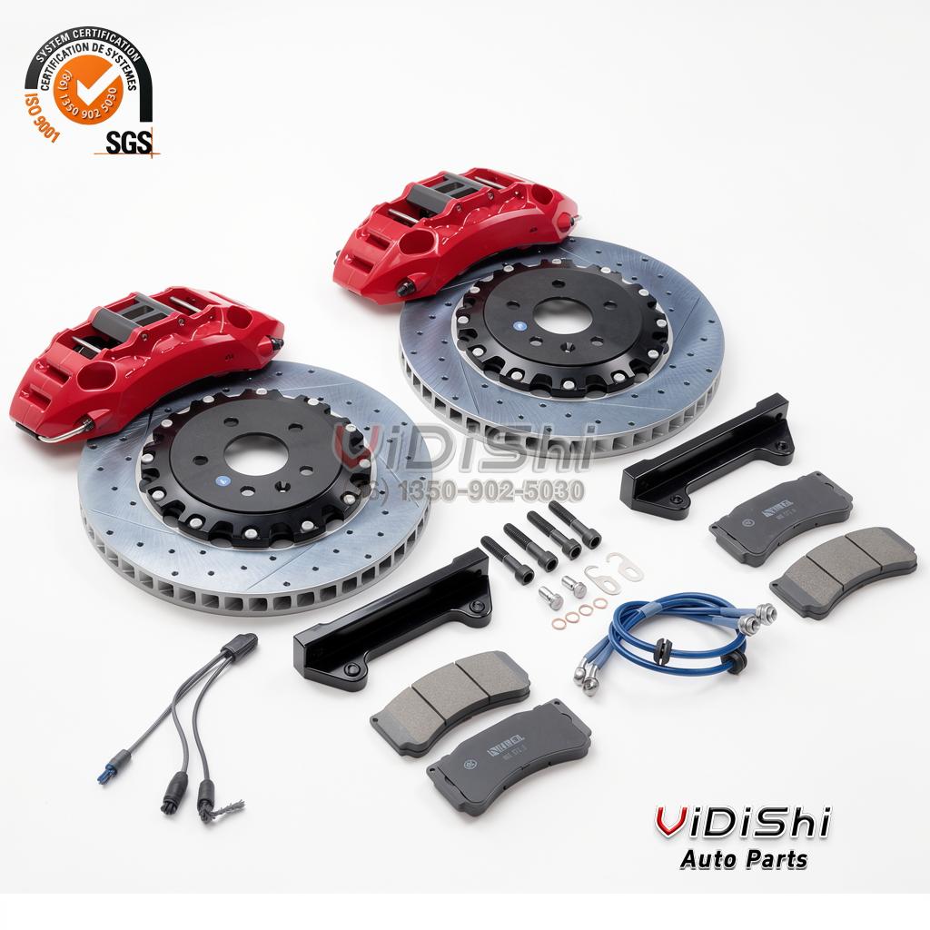 Big Brake Kit Replacement for S2000 4 big brake kit components red calipers rotors sensors pads brackets hardware for Honda