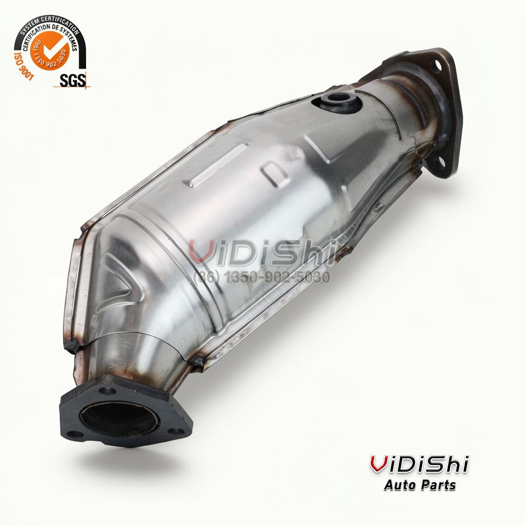 All Products 7 AUDI-A4B5-CAT-18T Catalytic Converter, replacement part number a4b5 cat 18t catalytic converte front view — Vidishi Auto