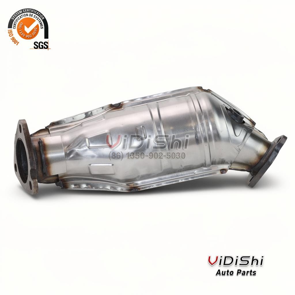 All Products 10 Catalytic Converter, a4b5 cat 18t catalytic converte installed view, replacement part number AUDI-A4B5-CAT-18T — Vidishi Auto