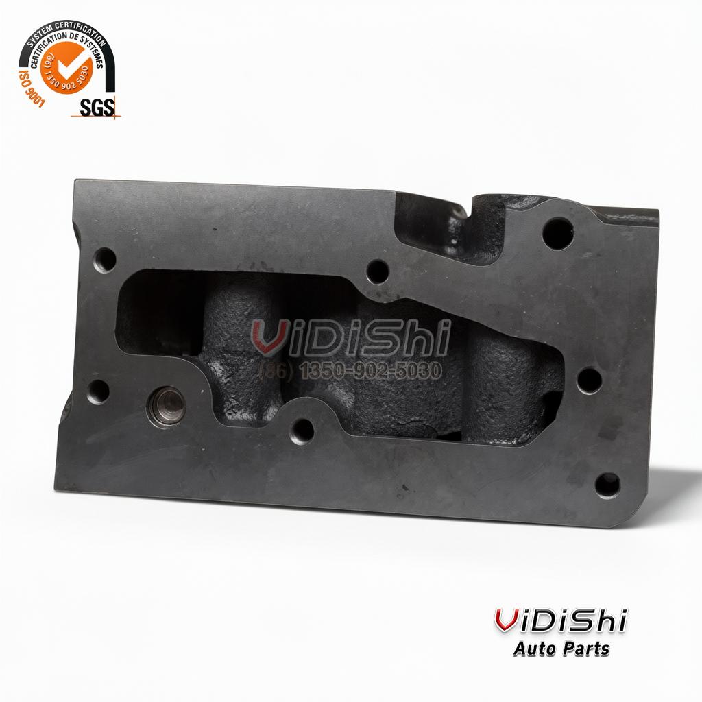 8-97144-821-1 4BG1 Cylinder Head Cast Iron Complete for Isuzu NPR 4 Cylinder head port face view