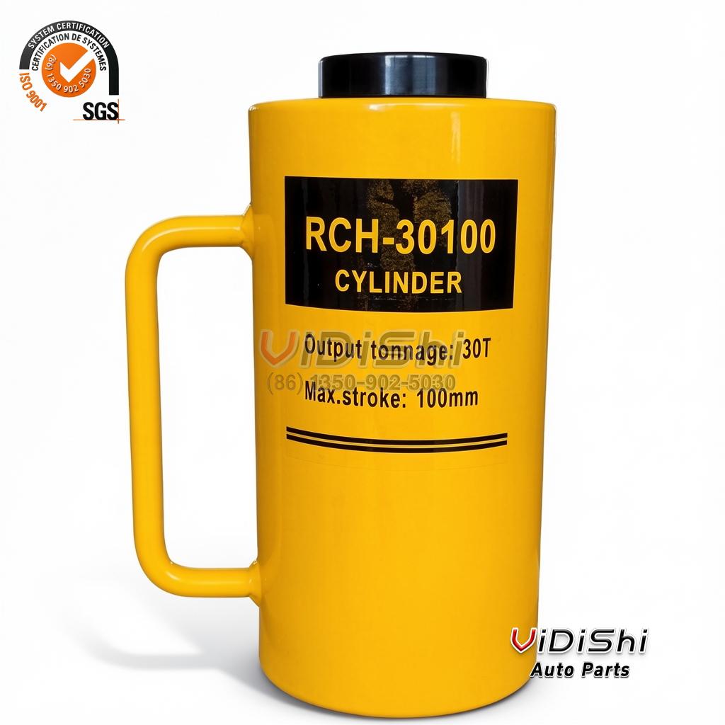 RCH-30100 Single Acting 30 Ton Hydraulic Hollow Plunger Cylinder 100mm 5 RCH-30100 cylinder with the model marking on the body