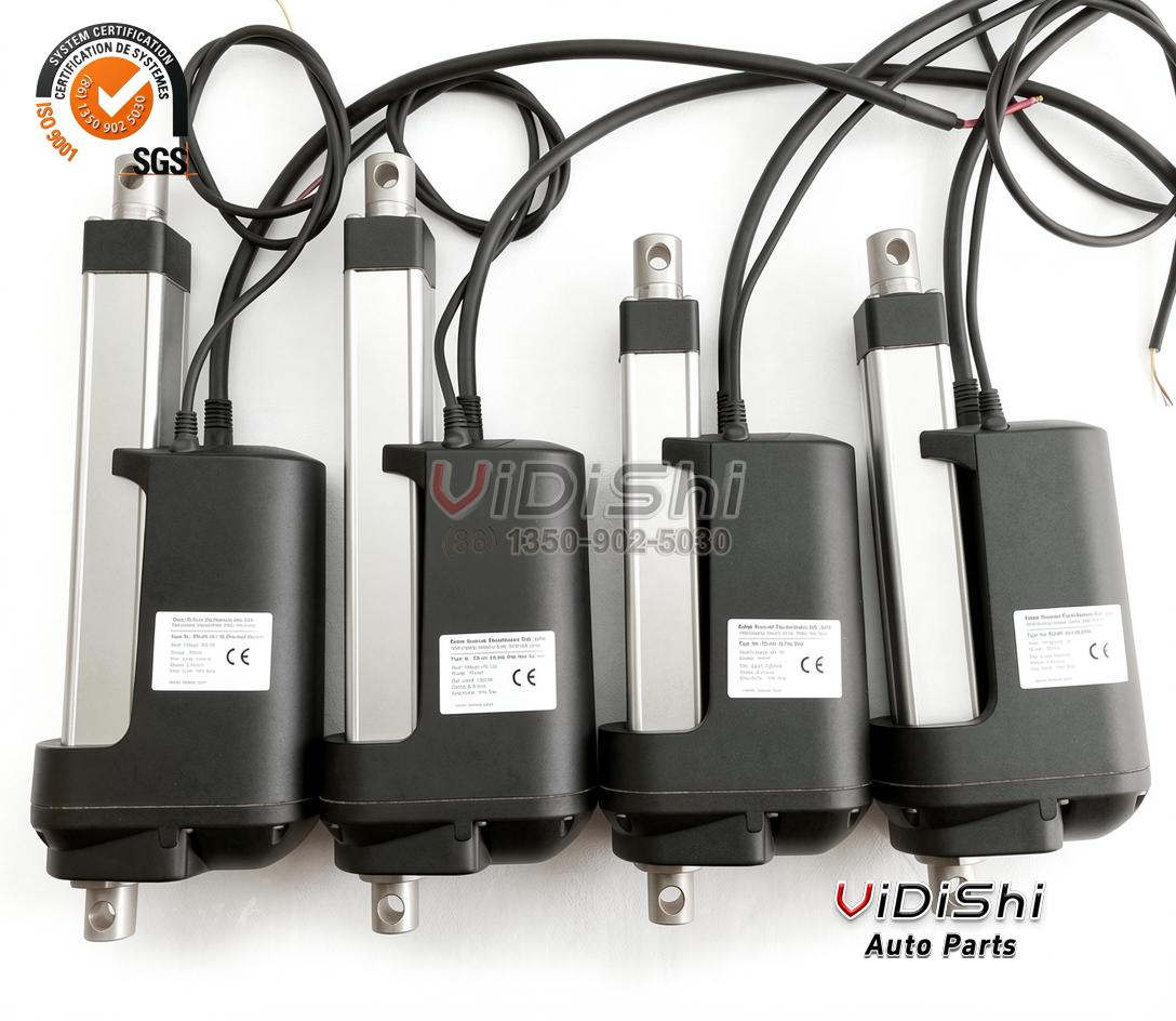 12000N IP66 Linear Actuator RS-I01 Electric Cylinder 12V 200mm Stroke 1 Group of RS-I01 linear actuators standing