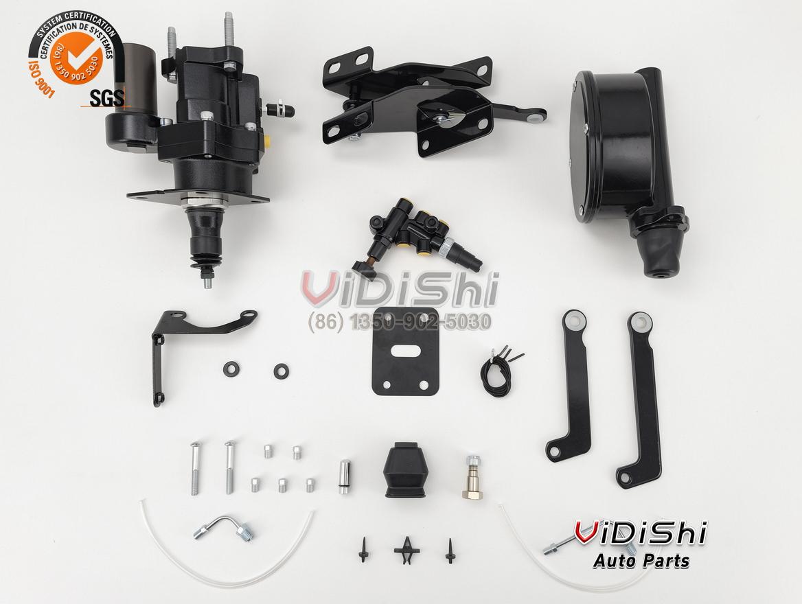 Black Hydro Boost Brake Booster Master Cylinder Valve Kit W01-135 4 Hydro boost assembly with master cylinder fitted