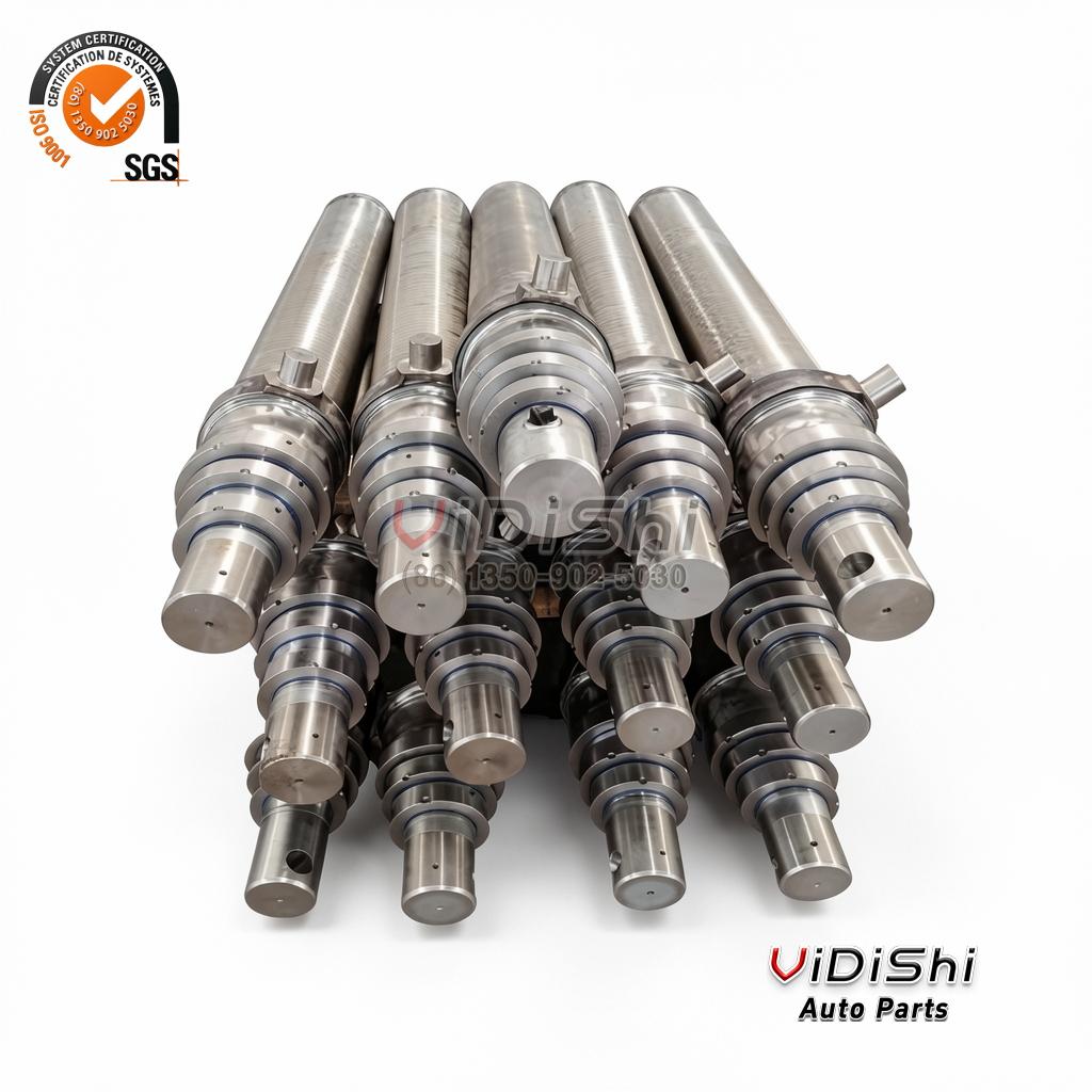 Double Acting Telescopic Hydraulic Cylinder for Garbage Truck 12000mm 1 Multi stage telescopic hydraulic cylinders grouped