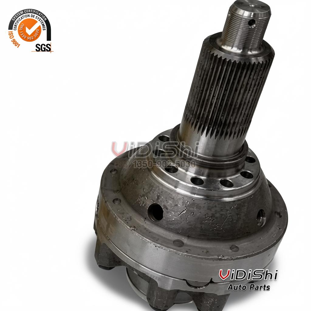 AZ9231320266 Differential Assembly for Sinotruk HOWO Truck 4 Macro view of carrier machined surfaces with spline relief groove, housing bolt holes and turning marks