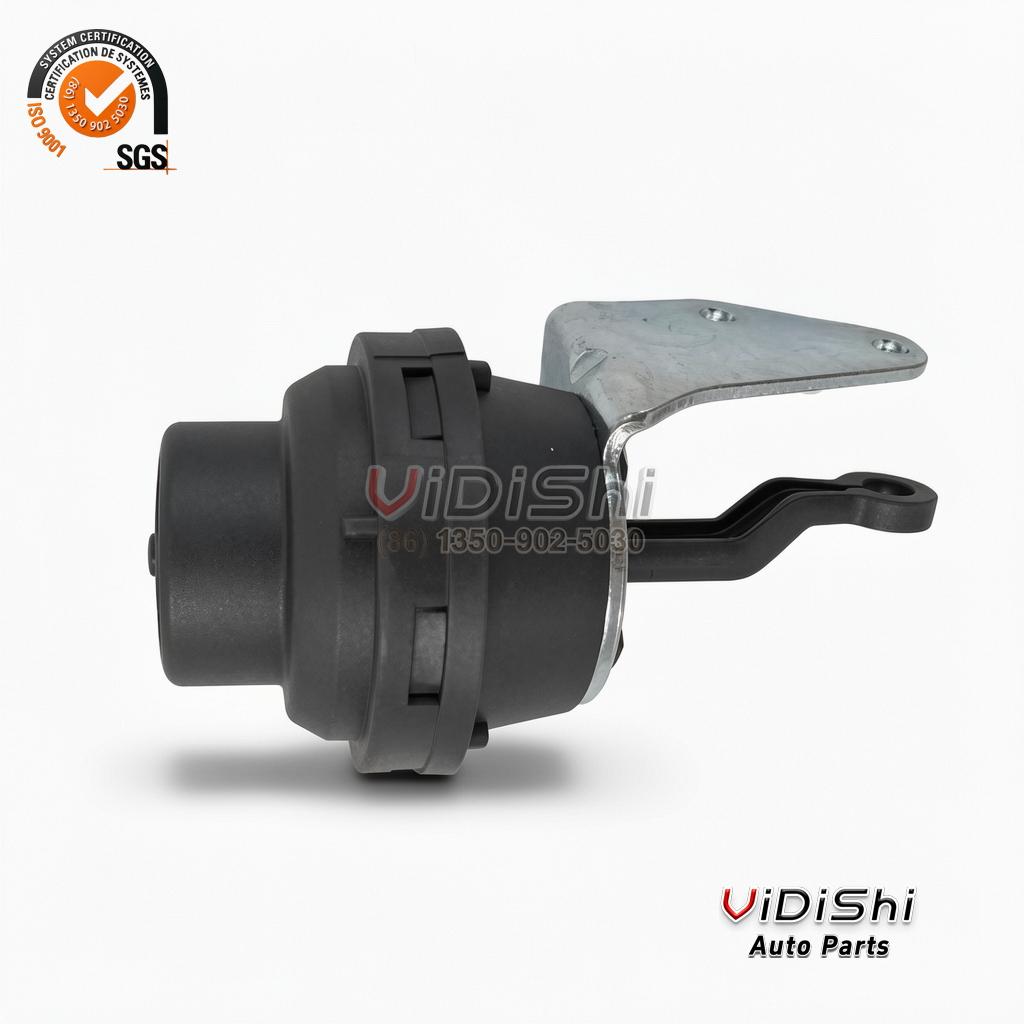 Black EGR valve with mounting bracket and lever arm