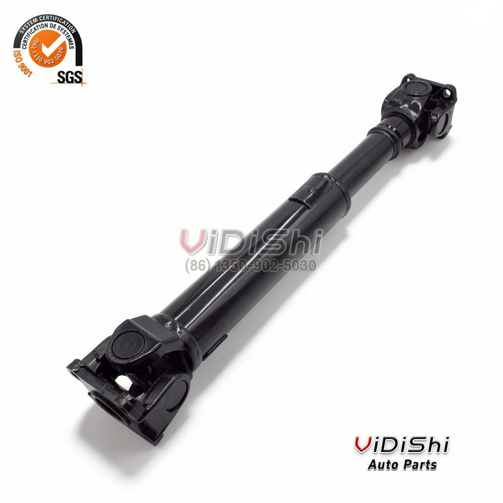 37140-0K030 Propeller Drive Shaft Replacement for Toyota Hilux KUN26 6 Propeller drive shaft from the reverse angle, black tube, center slip joint and both end joints visible