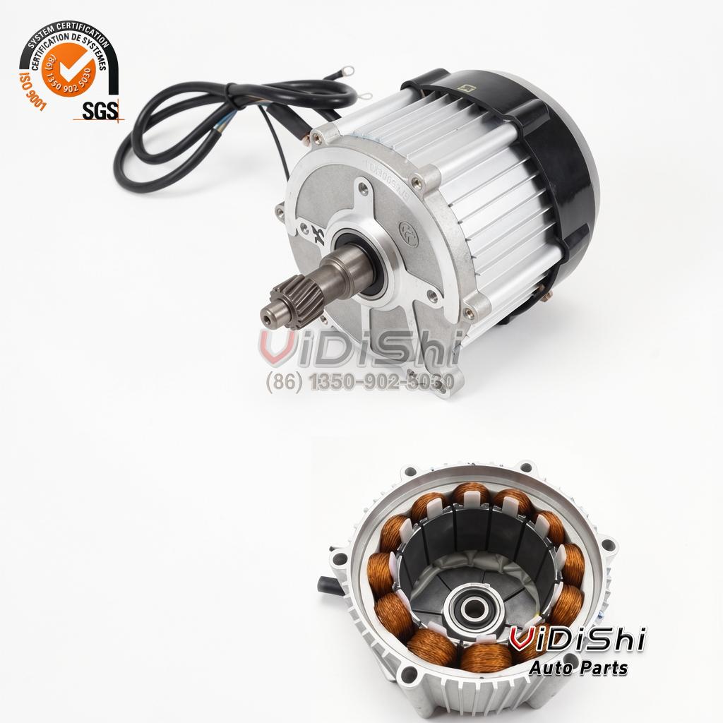 48V 1000W Brushless Rear Axle for Electric Tricycle IP54 6 Caliper gauge clamped around the black axle tube measuring outer diameter on the finished axle