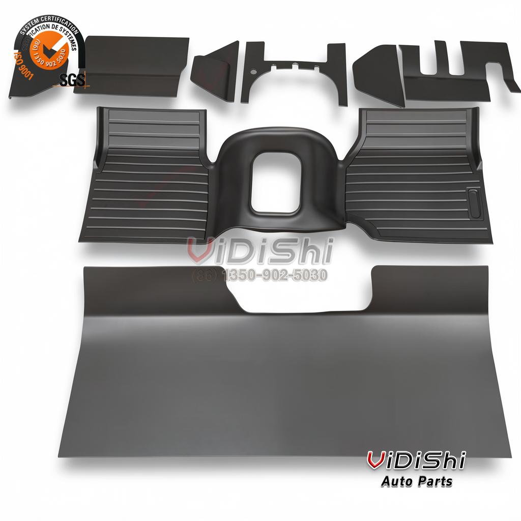 TPE Floor Mats for Land Rover Defender 90 110 LHD RHD Set 5 Full Defender TPE mat set including cargo pieces