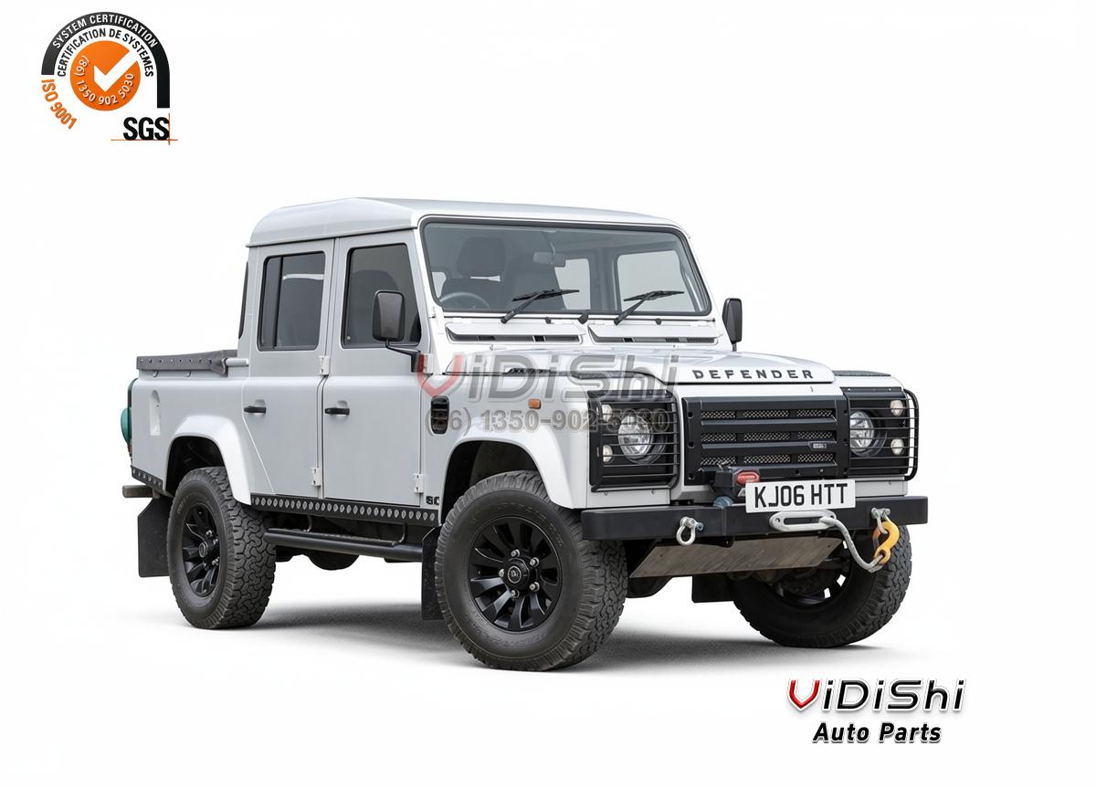 TPE Floor Mats for Land Rover Defender 90 110 LHD RHD Set 1 White Land Rover Defender 110 double cab with the mat set