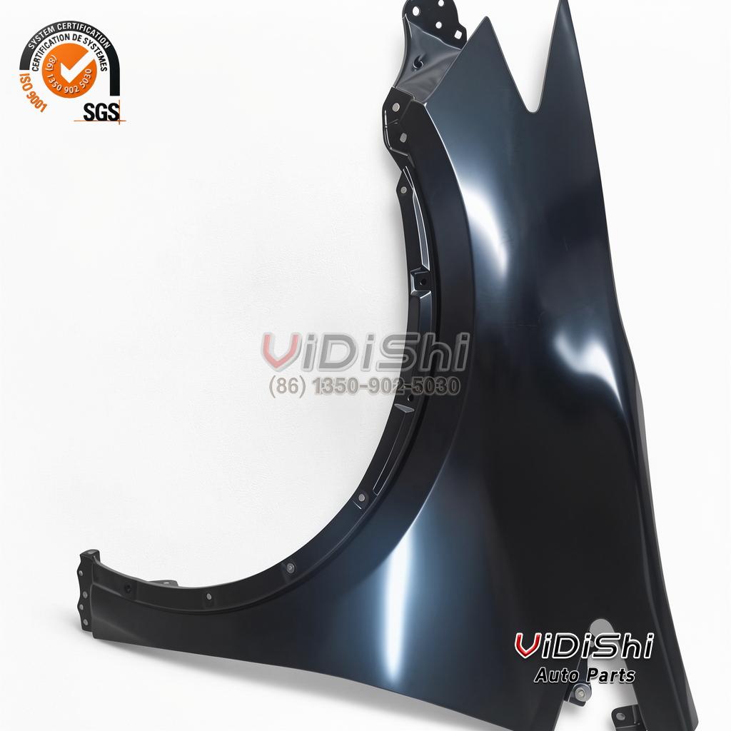 5380247130 Front Left Fender Replacement for Toyota Prius 2023 6 Rear view of the Prius fender panel pair with mounting flanges