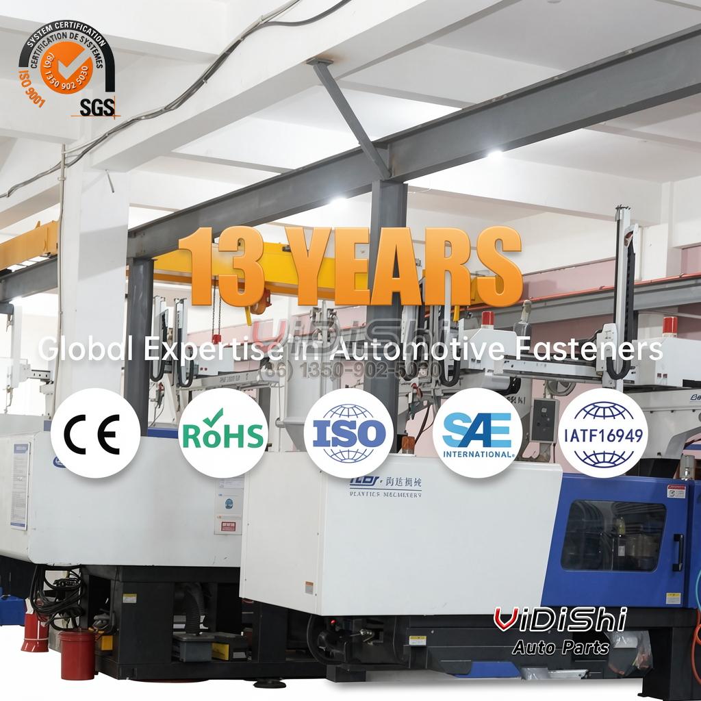 QGC-A017 Car Clip Push Type Retainer 16 Bags per Carton Wholesale 5 Injection moulding line producing retainer clips