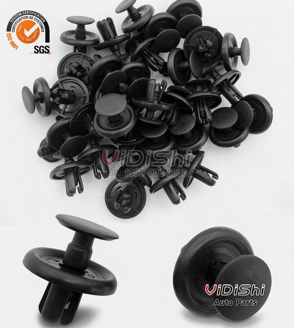 QGC-A017 Car Clip Push Type Retainer 16 Bags per Carton Wholesale 1 Pile of black QGC-A017 push type retainer clips