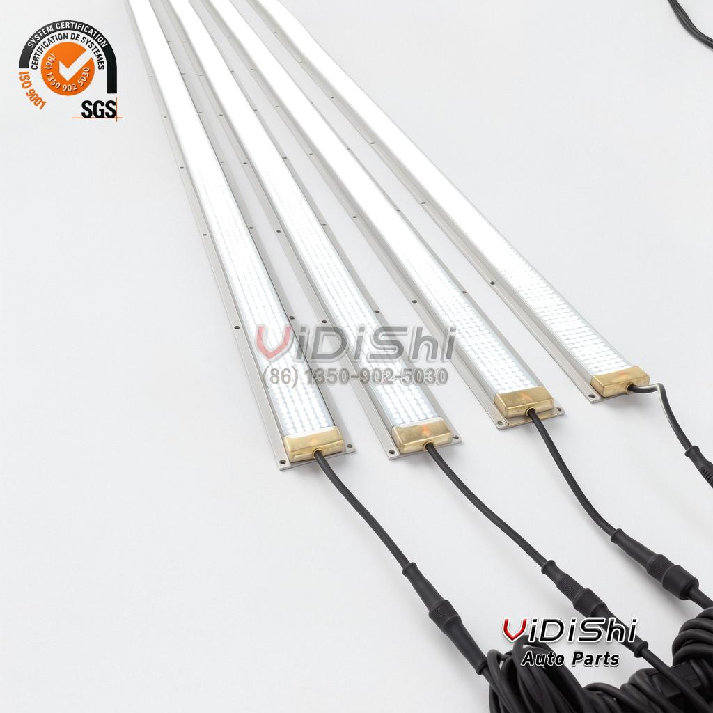 12V Fender Well Light Kit for Trucks 288W White Underbody Retrofit 3 Four LED light bars of the fender well kit lit white