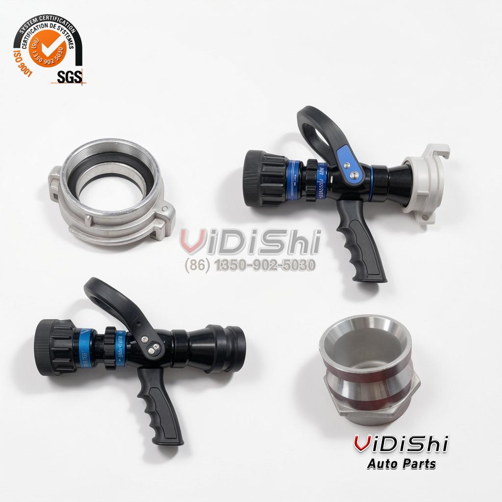 All Products 7 VDS-FN475-BSC Four panels: a bare coupling ring, a blue nozzle, a black nozzle and a second coupling