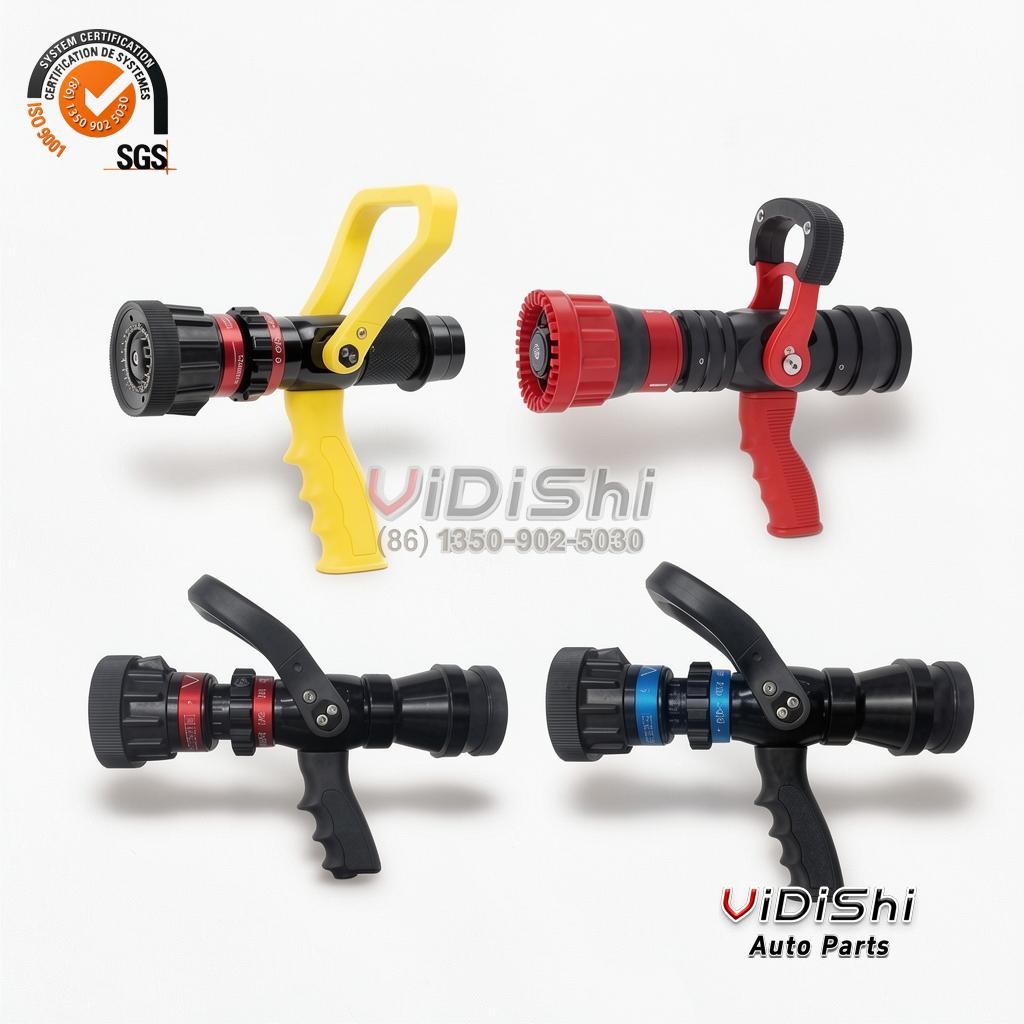 All Products 9 VDS-FN475-BSC Four nozzle variants laid out on one frame with different grips and coupling finishes