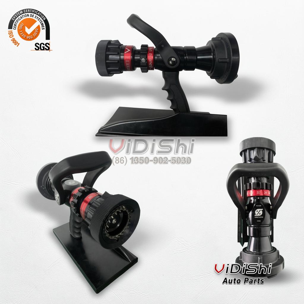 All Products 6 VDS-FN475-BSP Two nozzles and a display stand arranged on a plinth against a plain background
