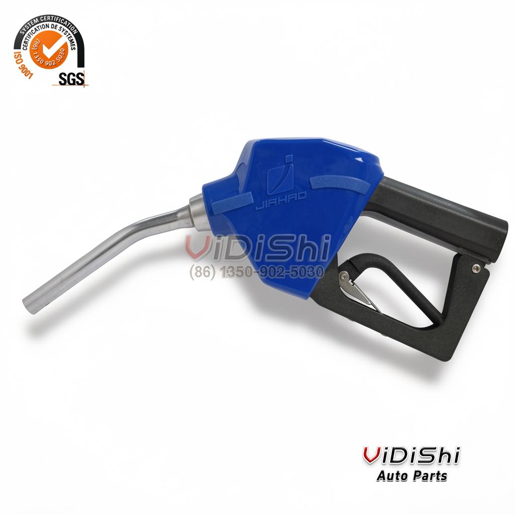 All Products 6 VDS-UREA-NOZ-SS Single blue automatic dispensing nozzle photographed at a three-quarter angle
