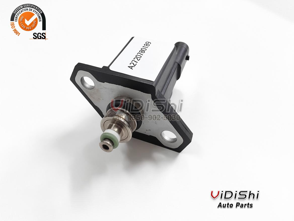 A2720780189 Fuel Pressure Regulator for Mercedes M272 CGI 0261540011 5 A2720780189 pressure regulator three-bolt mounting flange and sealing face