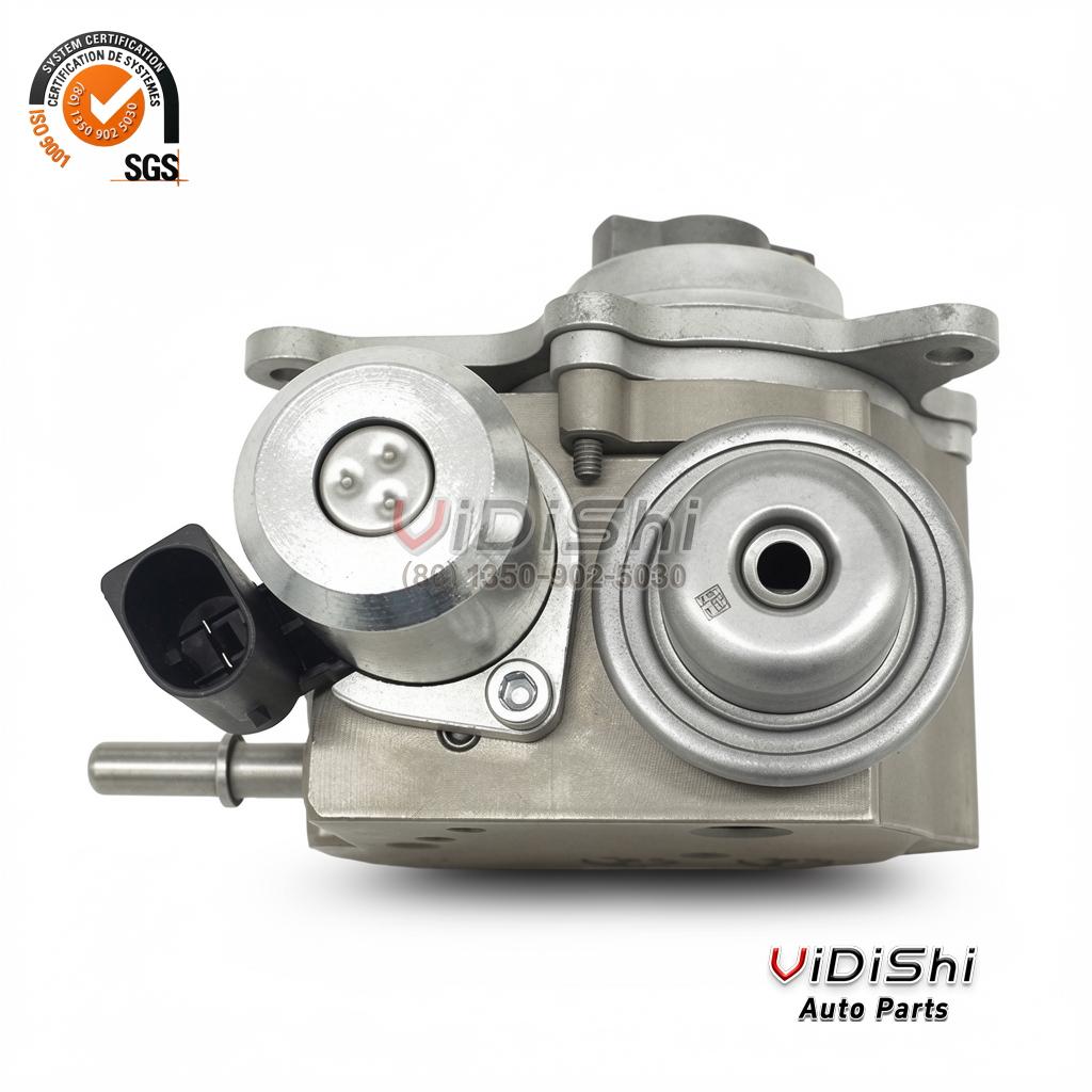All Products 9 Side view of the 13517573436 BMW high-pressure fuel pump showing the pump body and ports