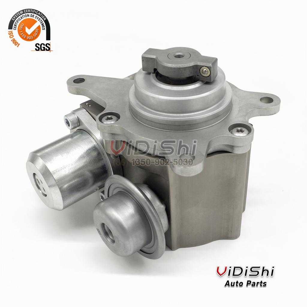 All Products 8 Three-quarter view of the 13517573436 BMW high-pressure fuel pump showing the cam follower and body