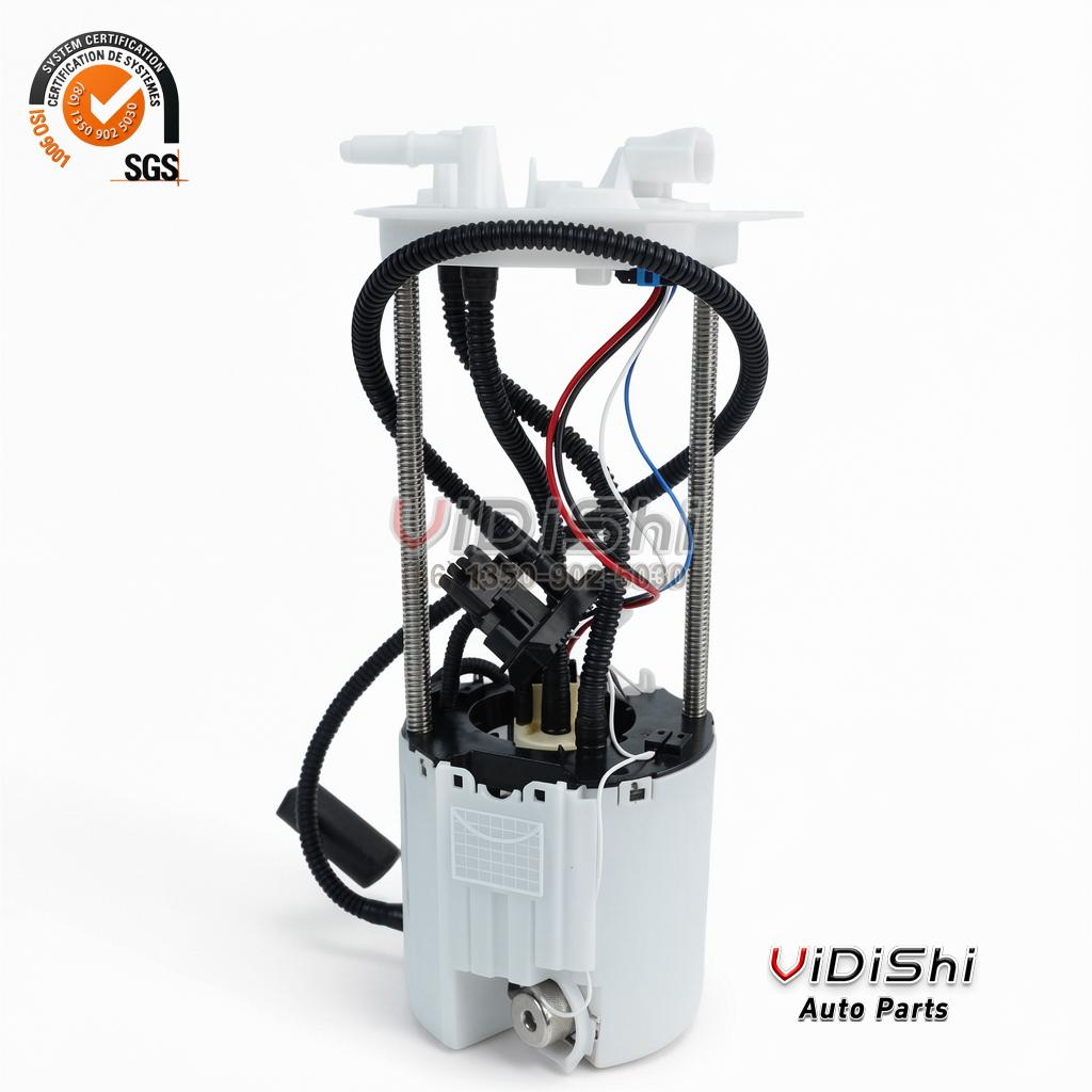 All Products 9 Side view of the 23249550 fuel pump module showing the pump reservoir and hoses