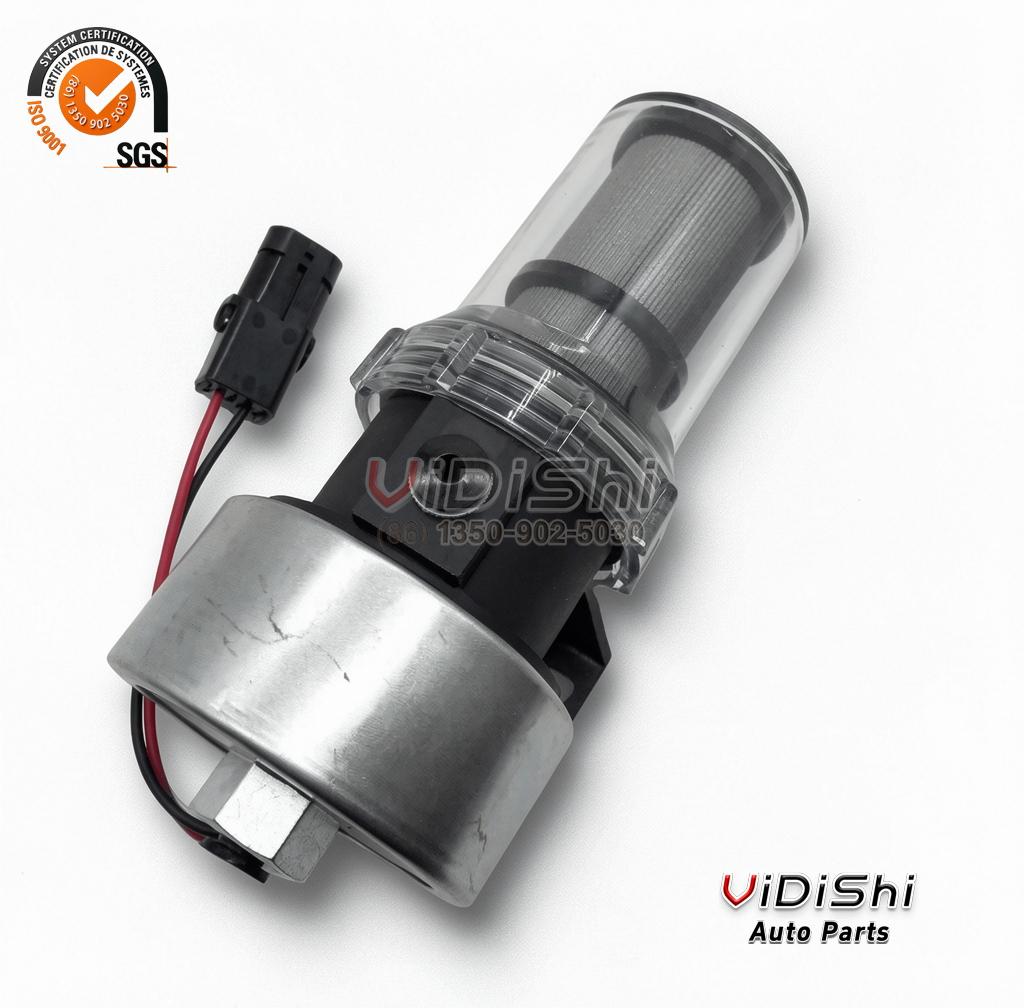 All Products 10 Side view of the 41-7059 electric diesel fuel pump showing the motor body and mounting bracket