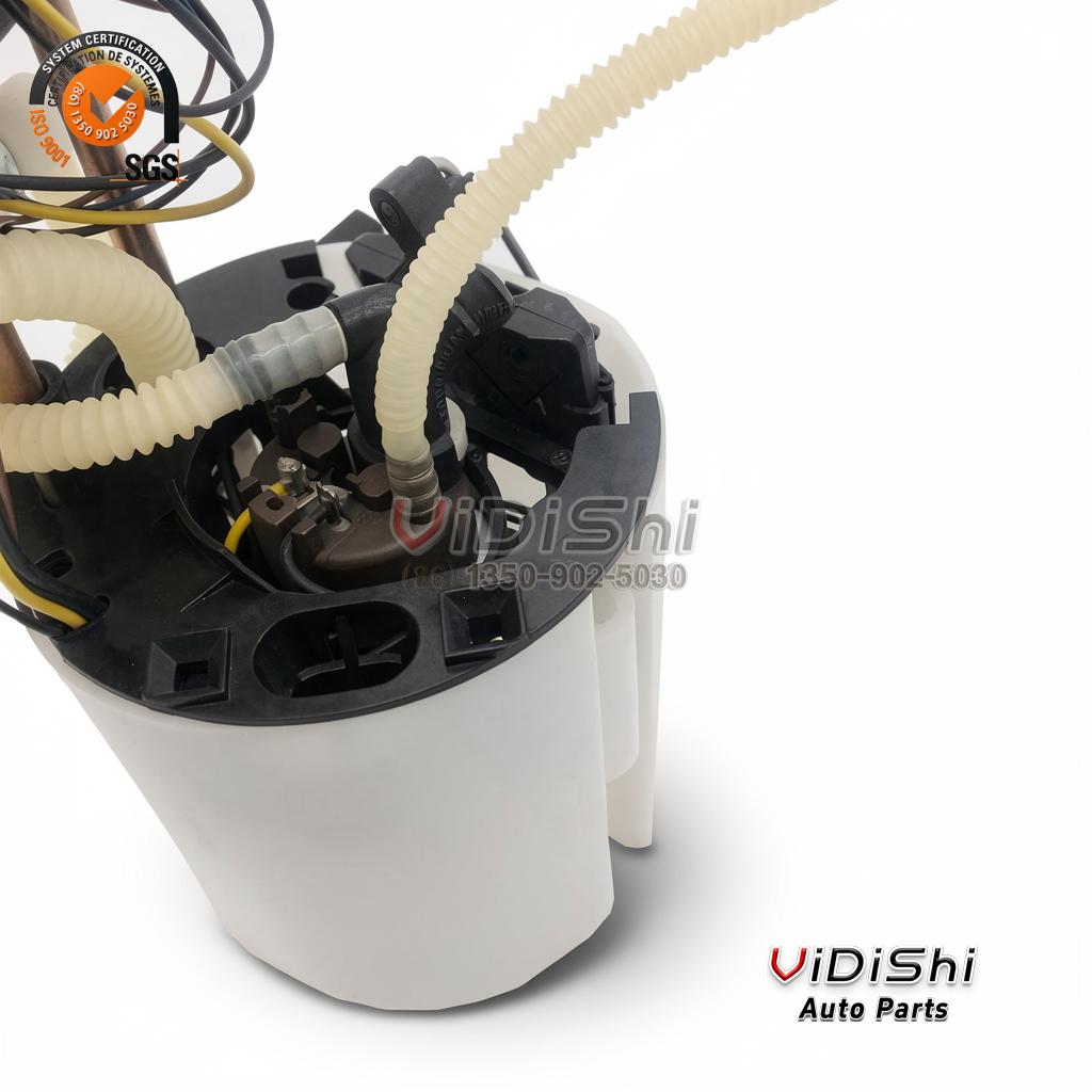 All Products 7 Top view of the 3C0919051 fuel pump module showing the wiring harness, connectors and fuel hoses