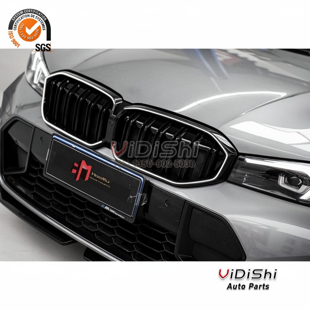 Diamond LED Grille for BMW 3 Series G20 Gloss Black Mesh HMG28 1 Diamond LED grille installed on a silver BMW 3 Series