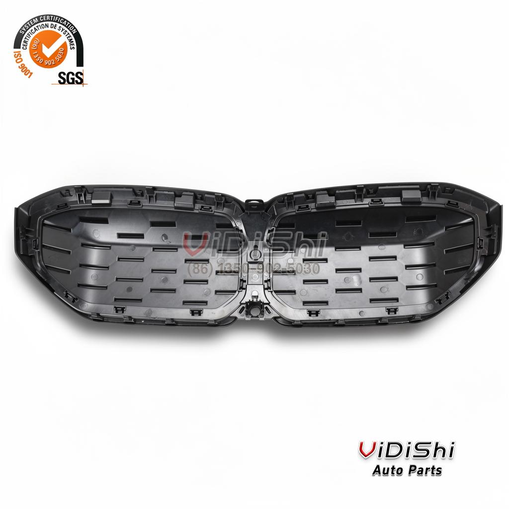 Front Grille for BMW i3 2023 Gloss Black ABS Grill with Hole HMI3 1 Gloss black BMW i3 front grille front view