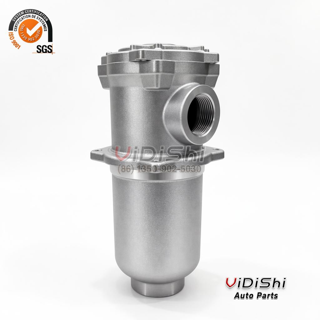 Tongpai RF160 Industrial Inlet Hydraulic Oil Filter Element 20 Micron Particle Filtration 98.7 percent Efficiency 1 Year Warranty Aftermarket Replacement 2 Filter-three-quarter view — Vidishi Auto