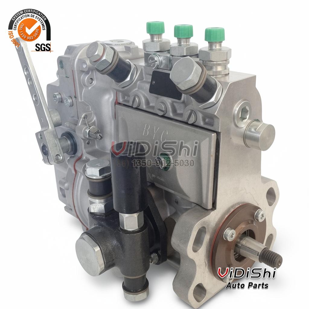 02232387 Inline Fuel Injection Pump for Deutz F3L912 2 02232387 pump drive end with the splined drive shaft and the four slot mounting flange