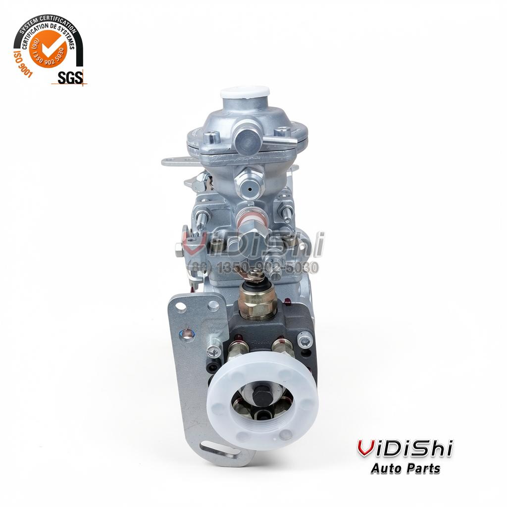0460426459 VE6 Distributor Injection Pump for 0 460 426 459 6 0460426459 pump from the outlet side, showing the exposed plunger spring, unions and moulded ring