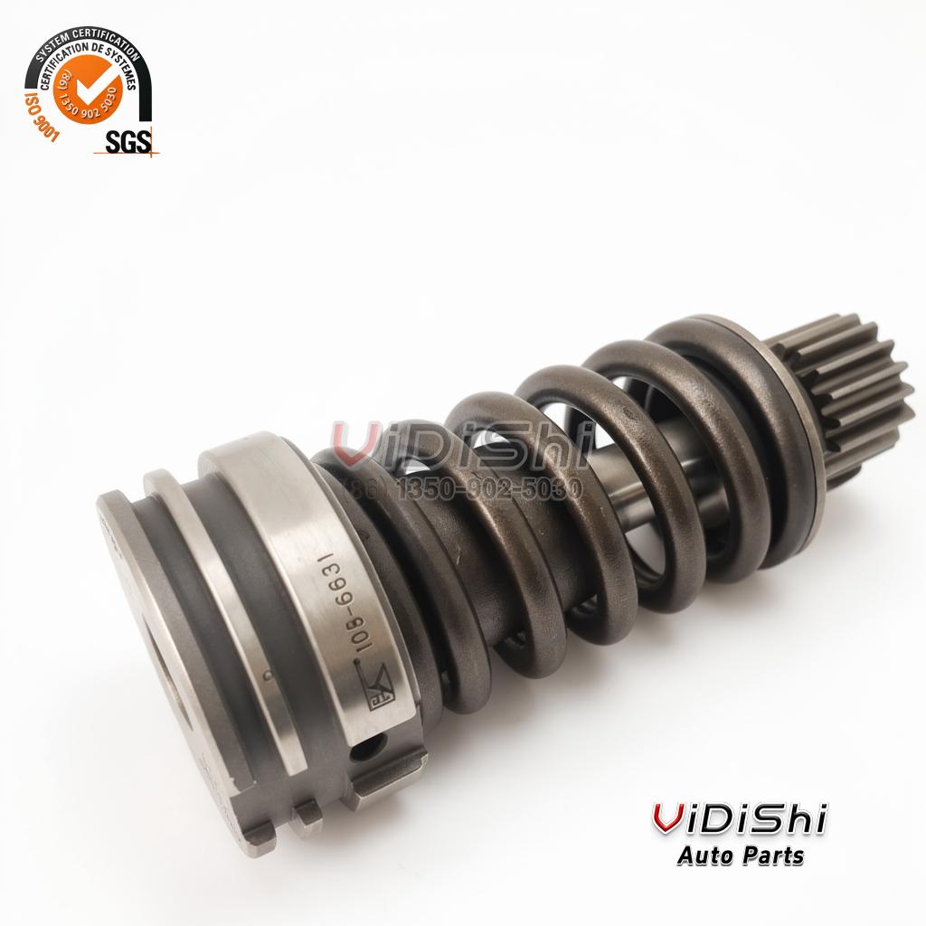 1086631 Fuel Injection Pump Pumping Element for Caterpillar 3406 3 1086631 pumping element lying horizontally with the stamped number band at the left and the splined end at the right