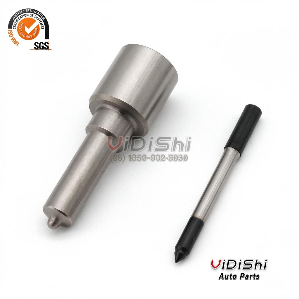 All Products 14 Nozzle body and needle separated on a plain background, laid diagonally