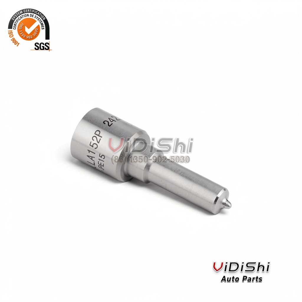 0433172422 Injector Nozzle for Weichai WP7 Common Rail 4 0433172422 nozzle lying at an angle showing the DLLA type marking engraved along the shank