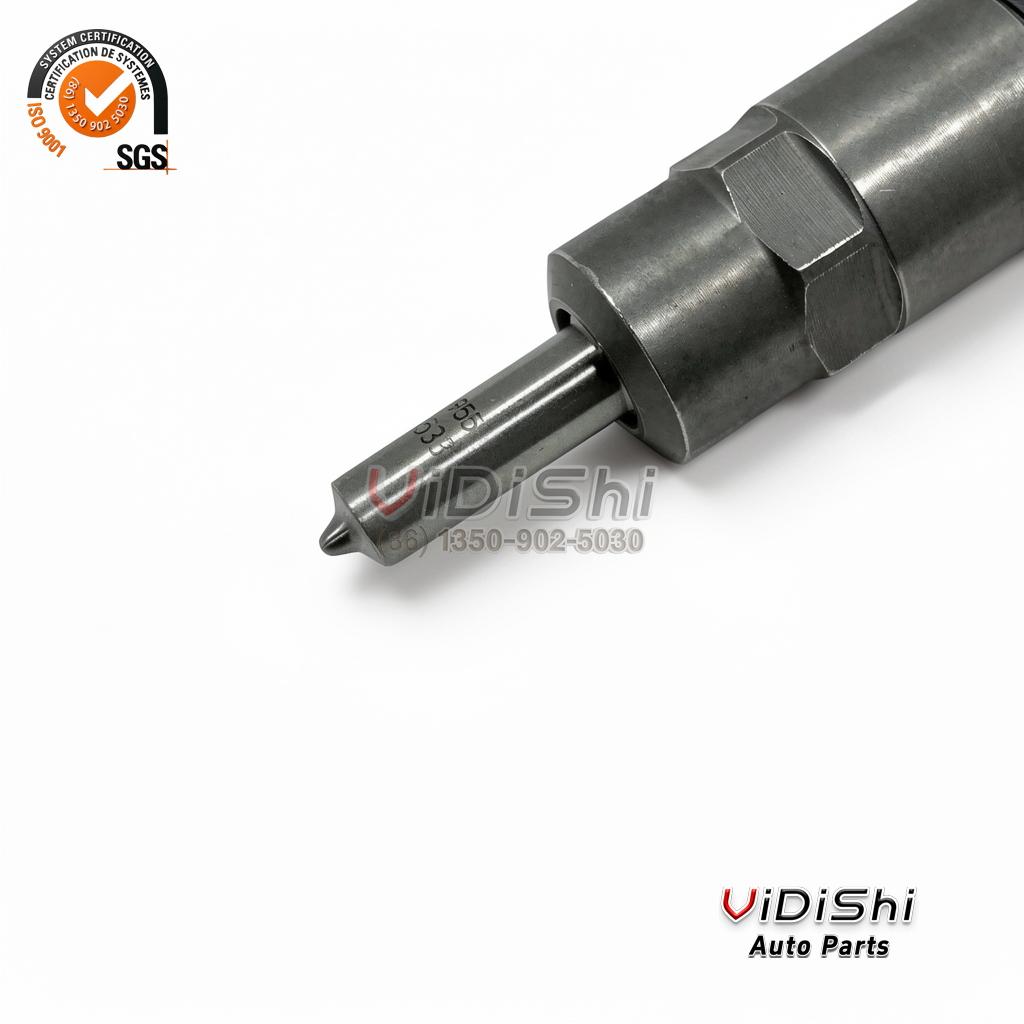 0445110247 Common Rail Injector for Fiat Ducato Iveco 3.0 Multijet 6 Close view of the nozzle tip and needle of a 0445110247 common rail injector