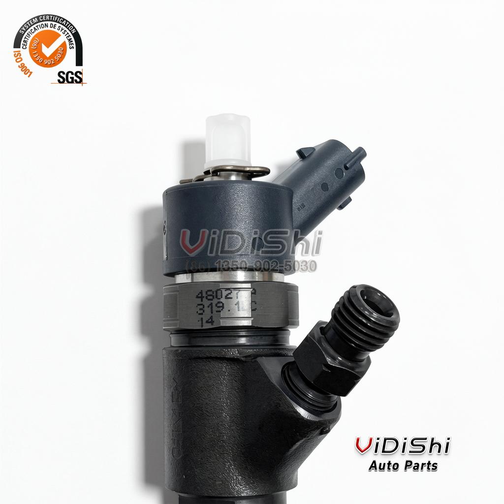 0445110248 Common Rail Injector for Fiat Ducato Iveco Daily 3.0 6 0445110248 injector collar under the solenoid head with etched marks
