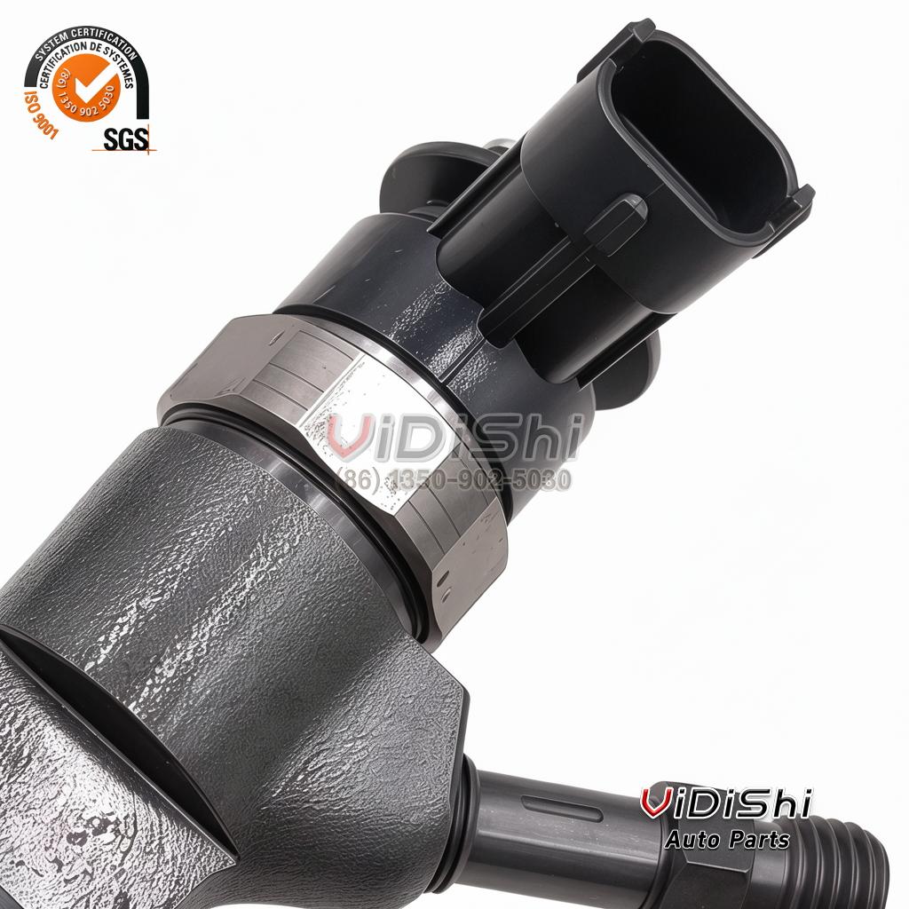 0445110250 Injector for Ford Ranger Mazda BT50 Diesel 6 Close view of a 0445110250 injector body laser marked CRI 2.1 together with the full part number